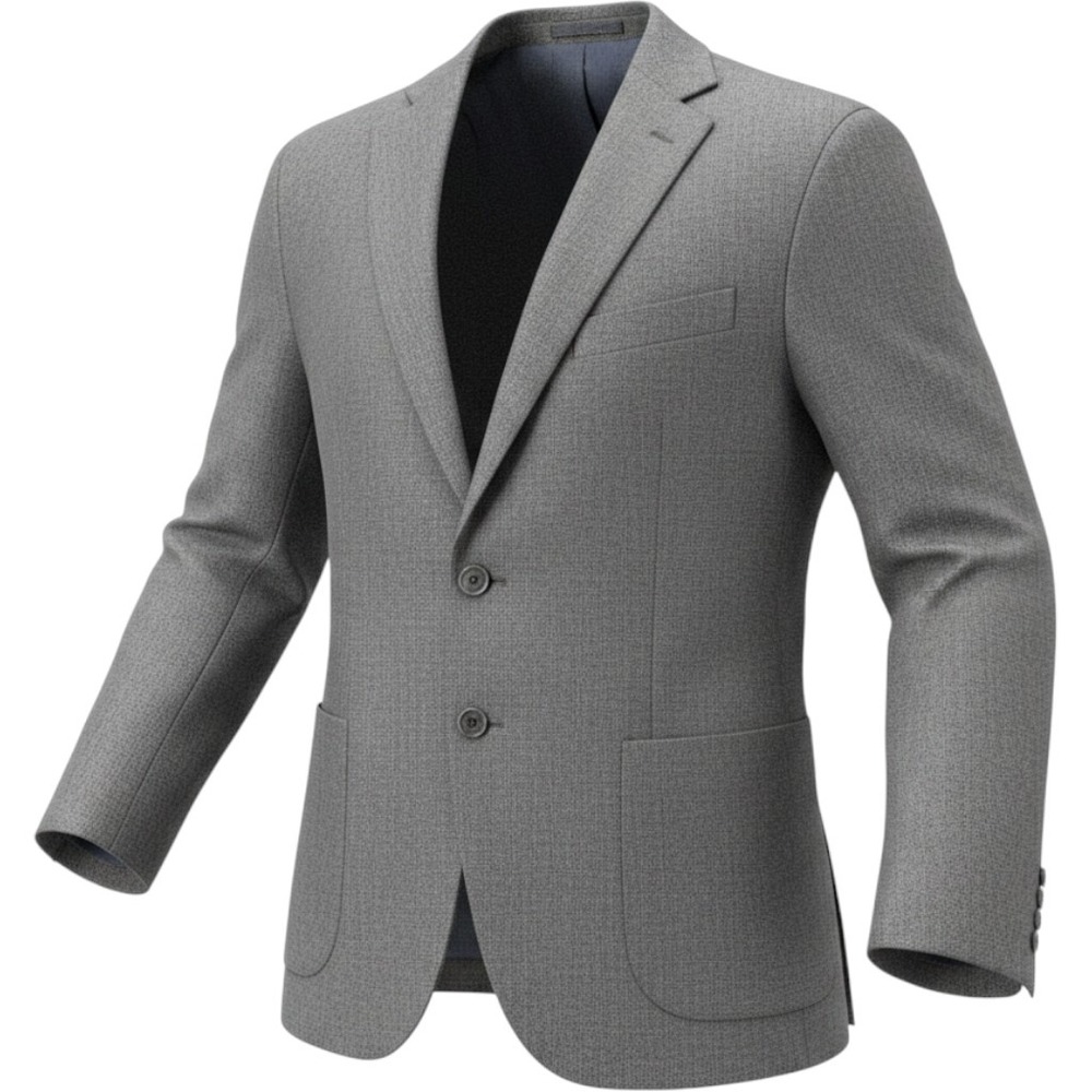 Jos. A. Bank 42 Short Tailored Fit Grey Herringbone 100% Wool Sport Coat Blazer